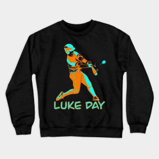 LUKE DAY RETRO BASEBALL PLAYER Crewneck Sweatshirt